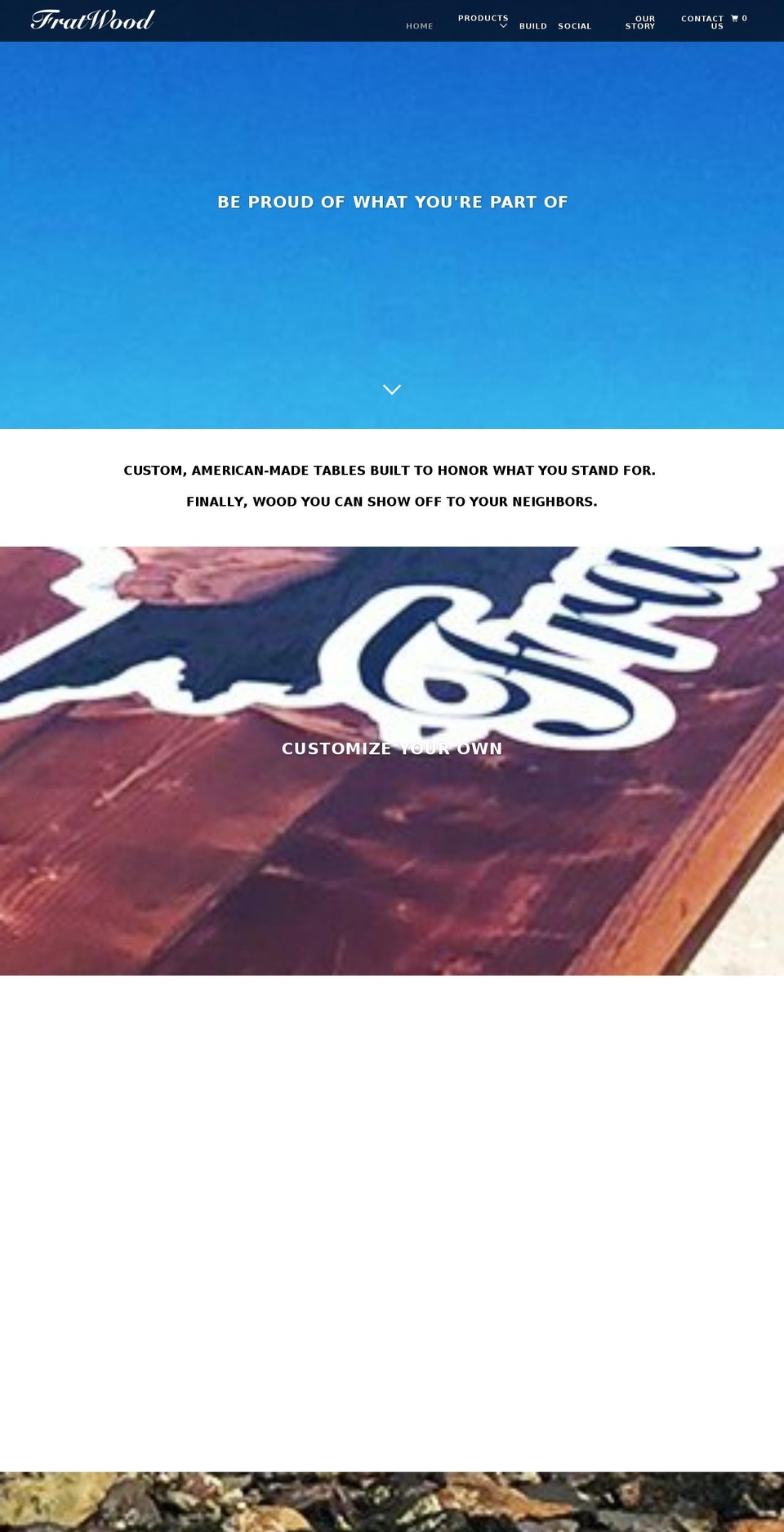 fratwood.com shopify website screenshot