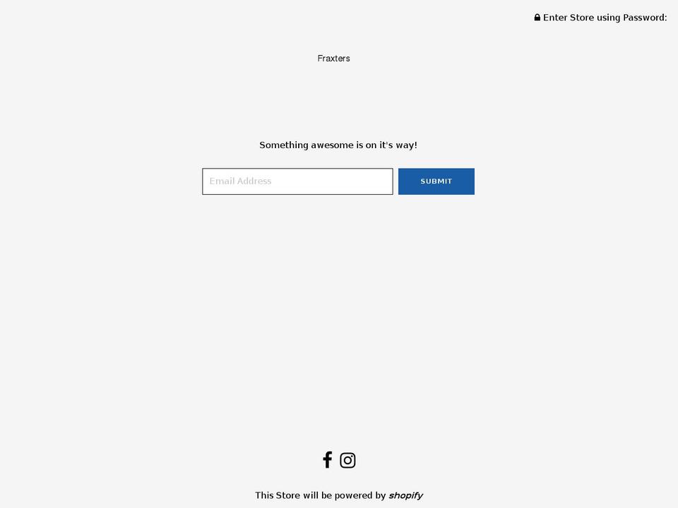 fraxters.com — Shopify storefront screenshot