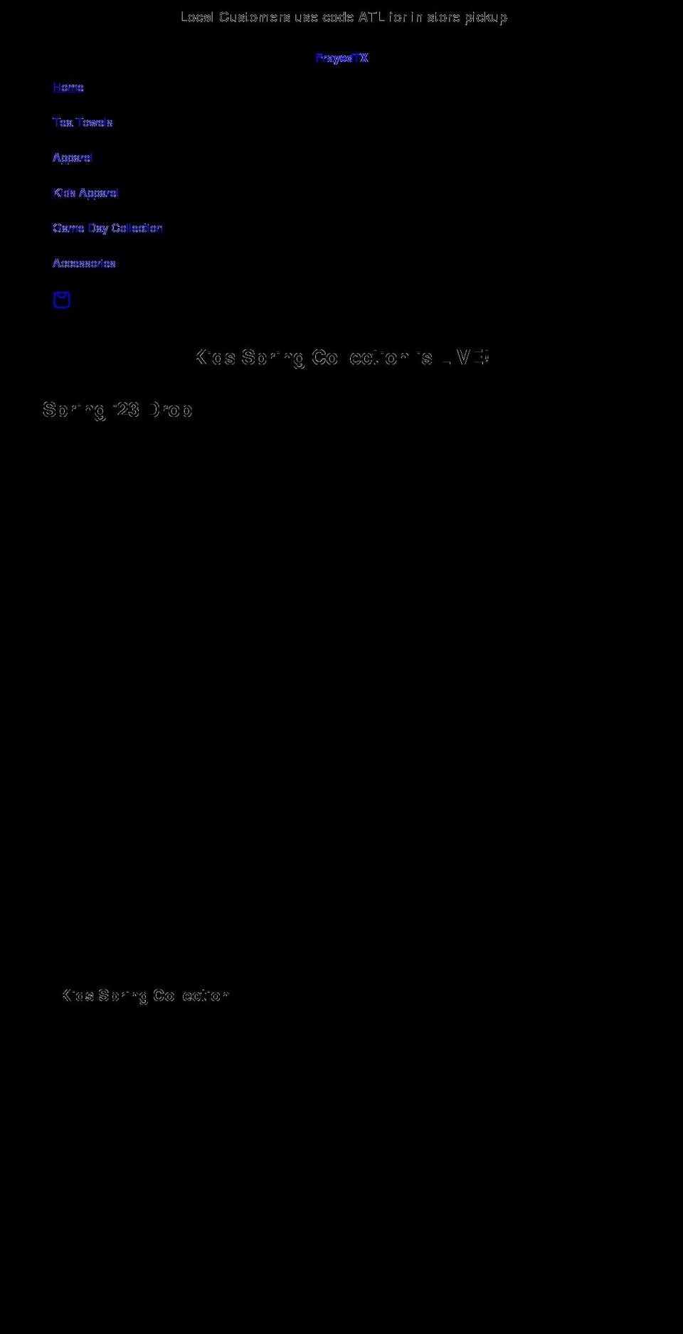 frayedtx.com shopify website screenshot