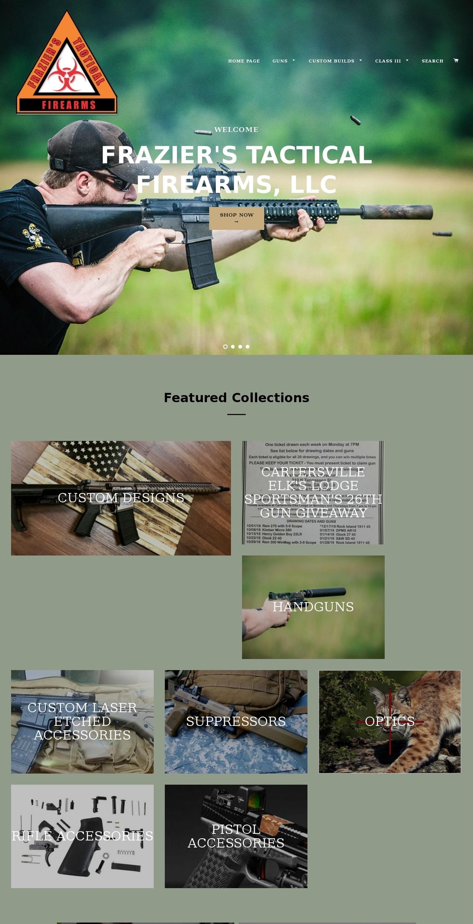 frazierstactical.com — Shopify storefront screenshot