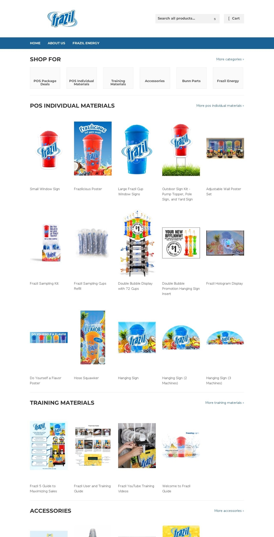 frazil.myshopify.com shopify website screenshot