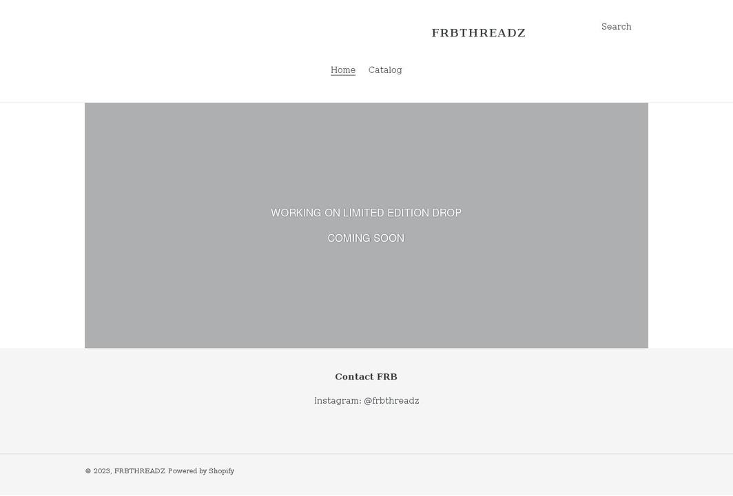 frbthreadz.com shopify website screenshot