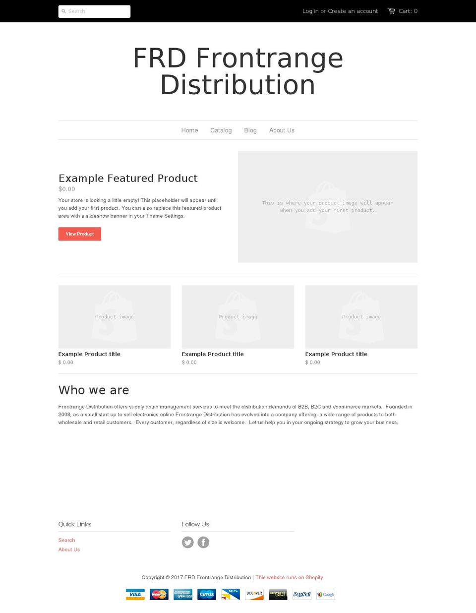 frdist.com shopify website screenshot