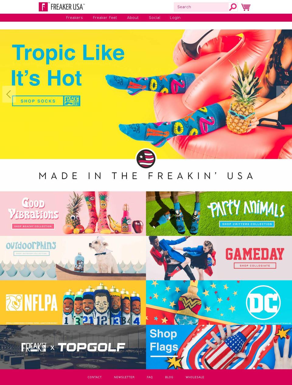 freakerfeet.com — Shopify storefront screenshot