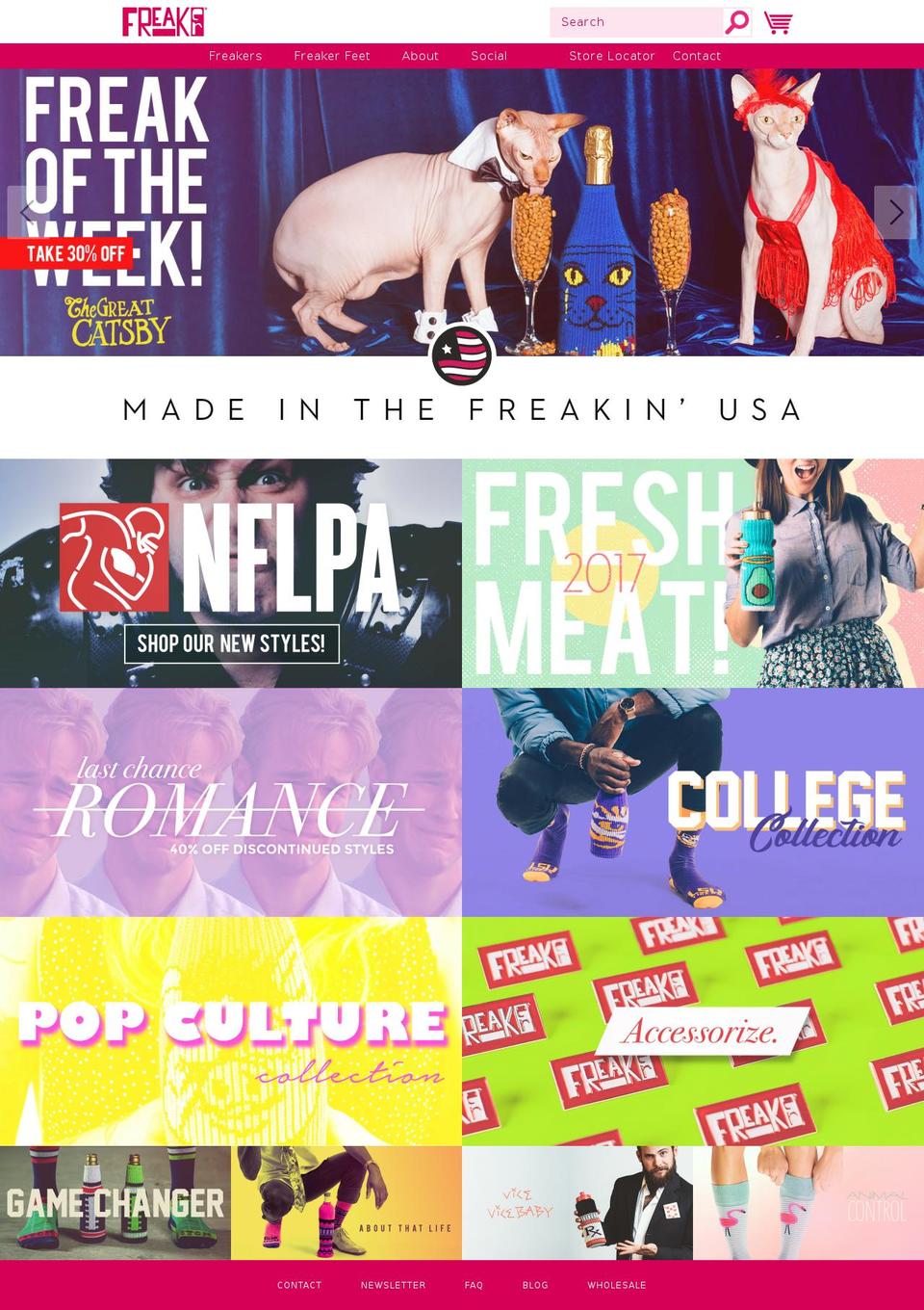 freakerus.com shopify website screenshot
