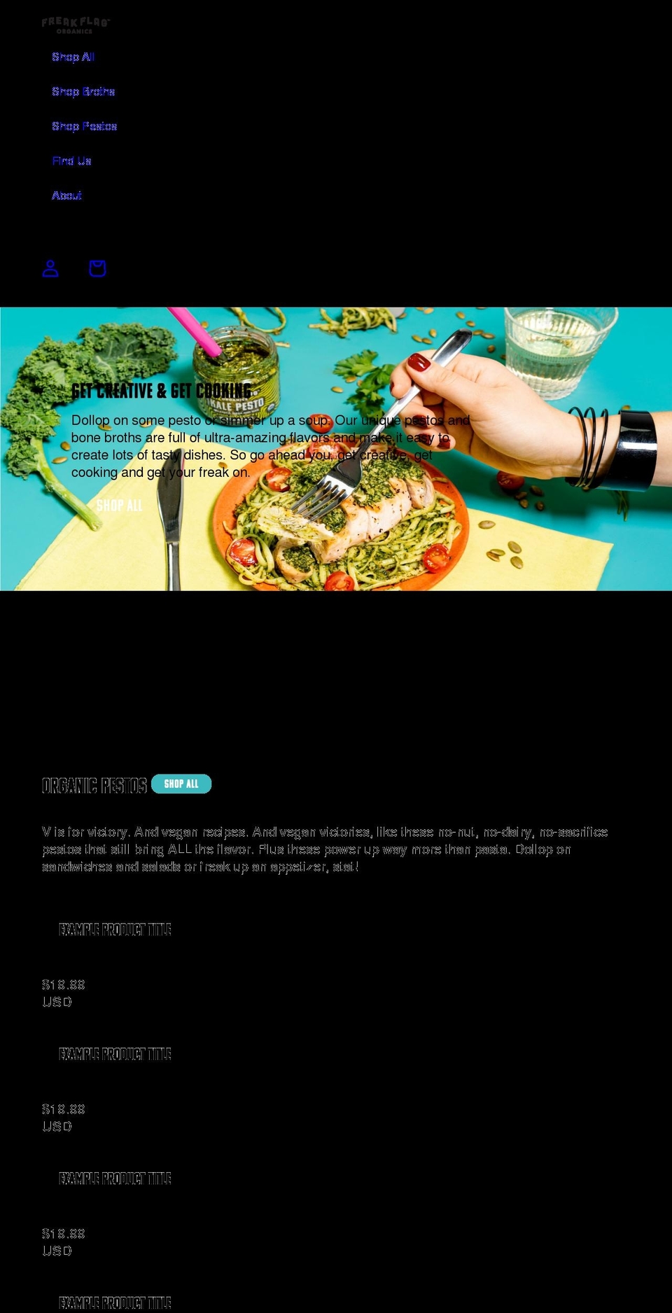 freakflagorganics.com shopify website screenshot