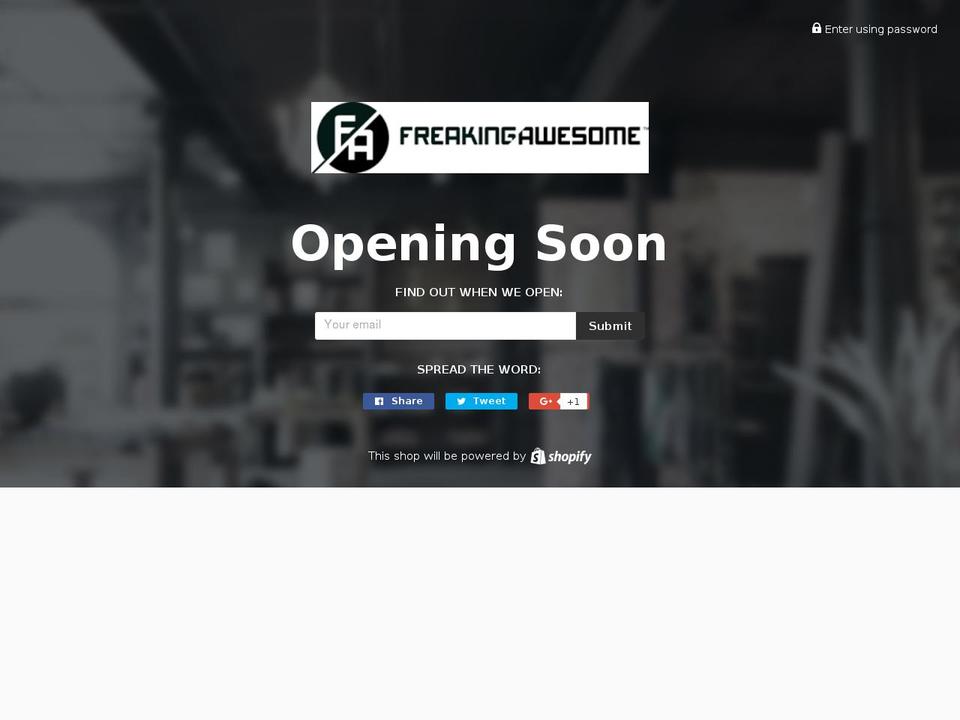 freakingawesome.com shopify website screenshot
