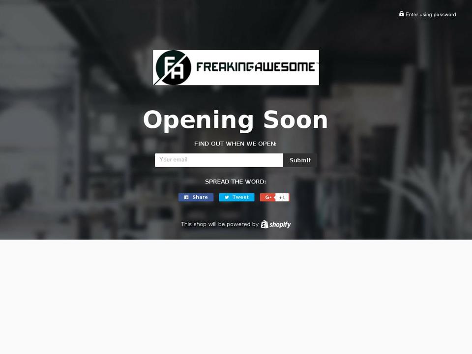 freakingawesomeco.com shopify website screenshot