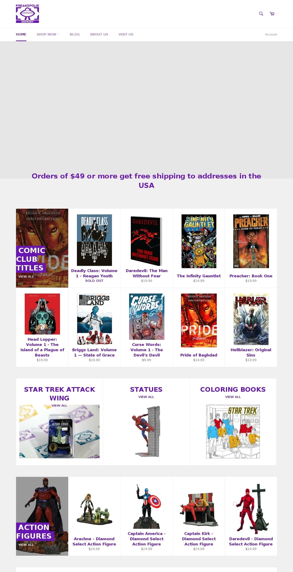 freakopolis.net shopify website screenshot