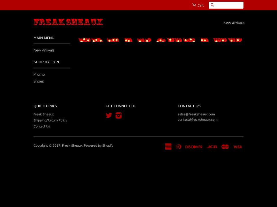 freaksheaux.com shopify website screenshot