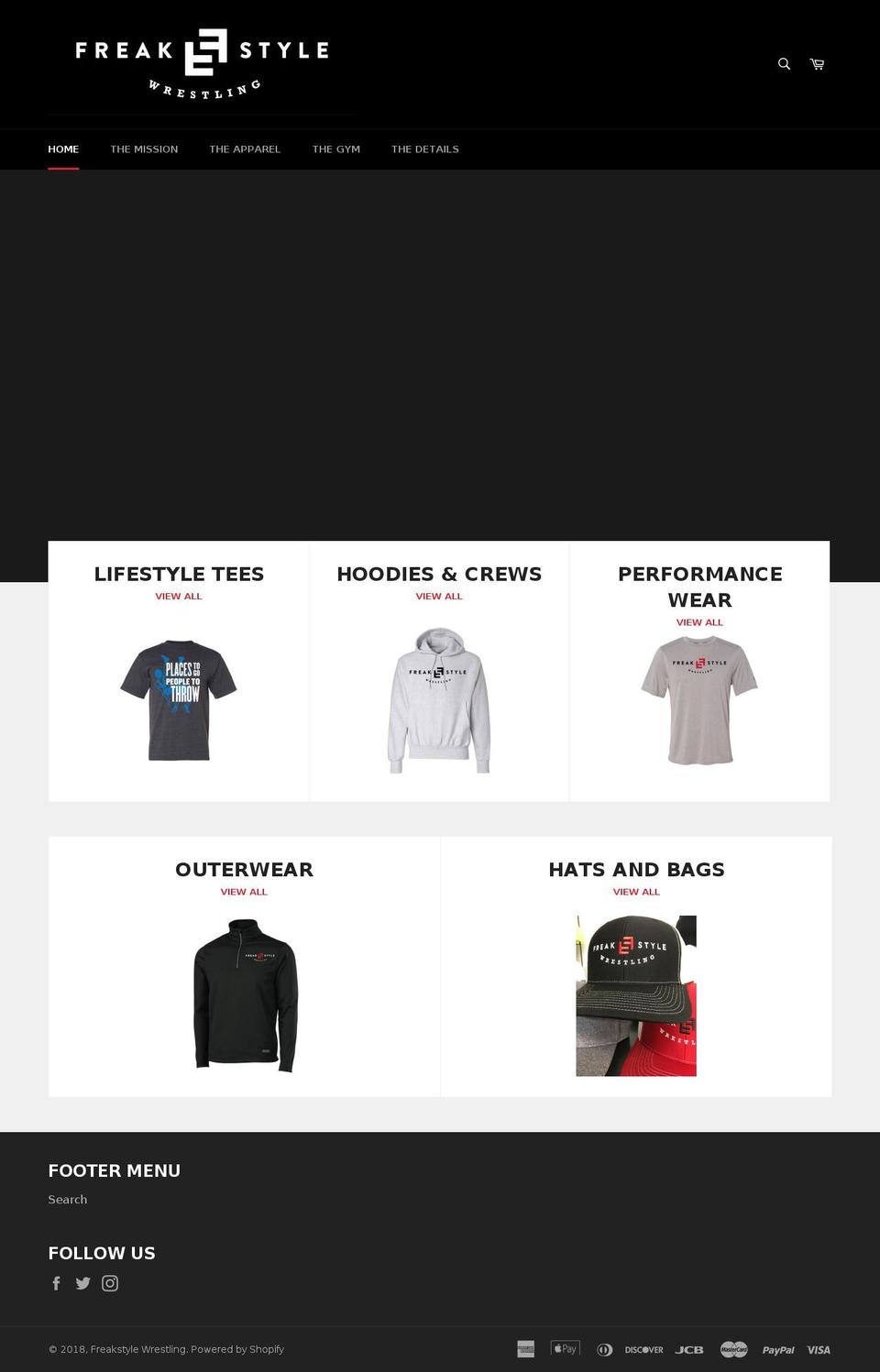 freakstylewrestling.com — Shopify storefront screenshot