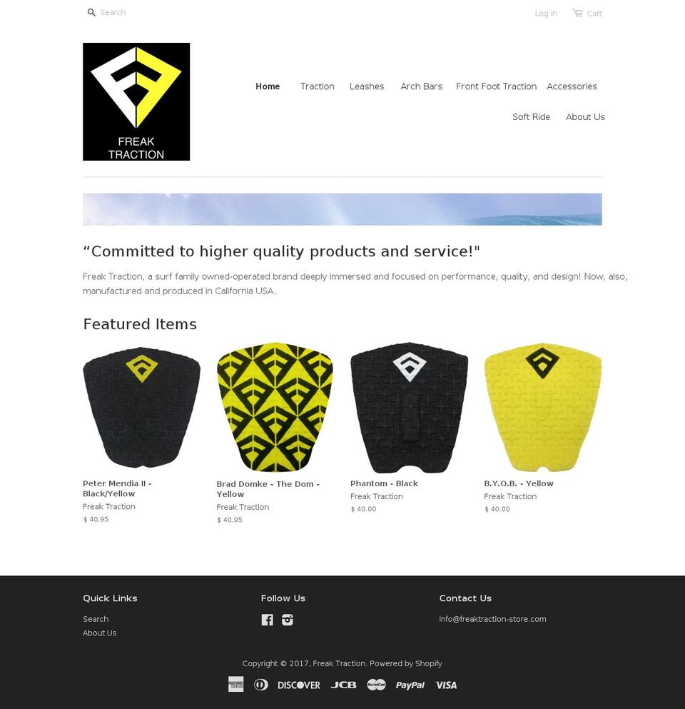 freaktraction-store.com shopify website screenshot