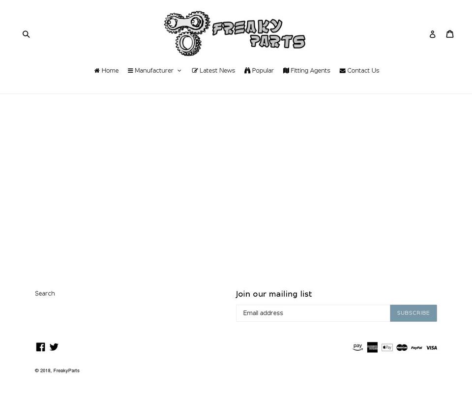 freakyparts.co.uk shopify website screenshot