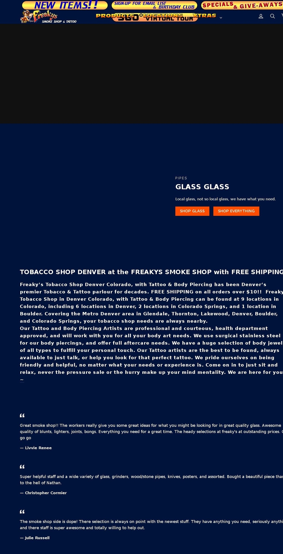 freakys.com — Shopify storefront screenshot