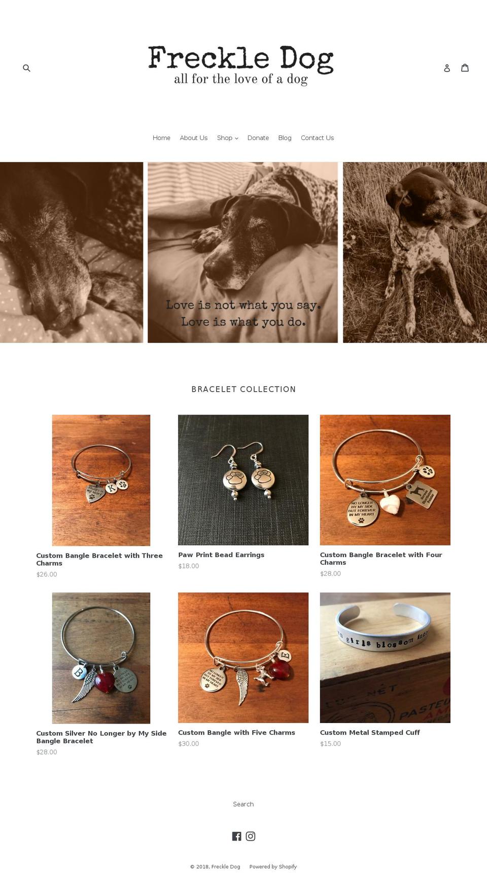 freckle-dog.com — Shopify storefront screenshot