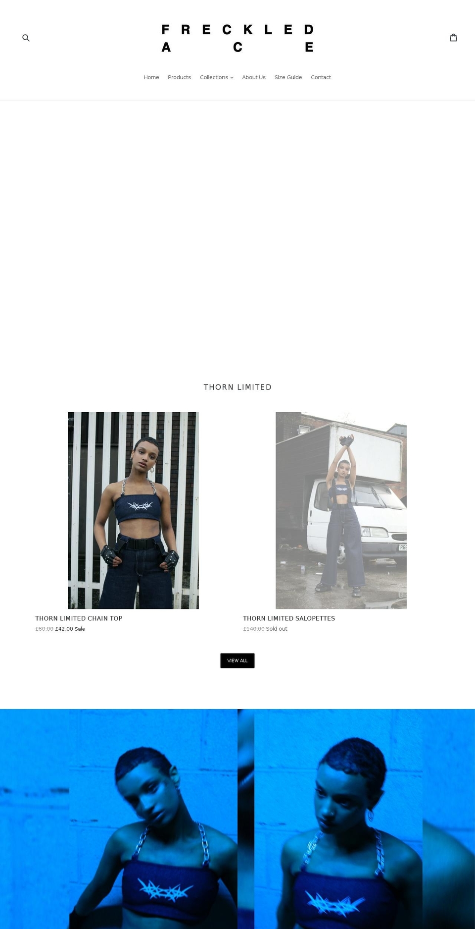 freckledace.com shopify website screenshot