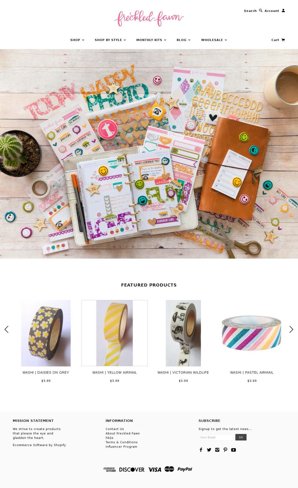 Supply Shopify theme site example freckledfawn.com