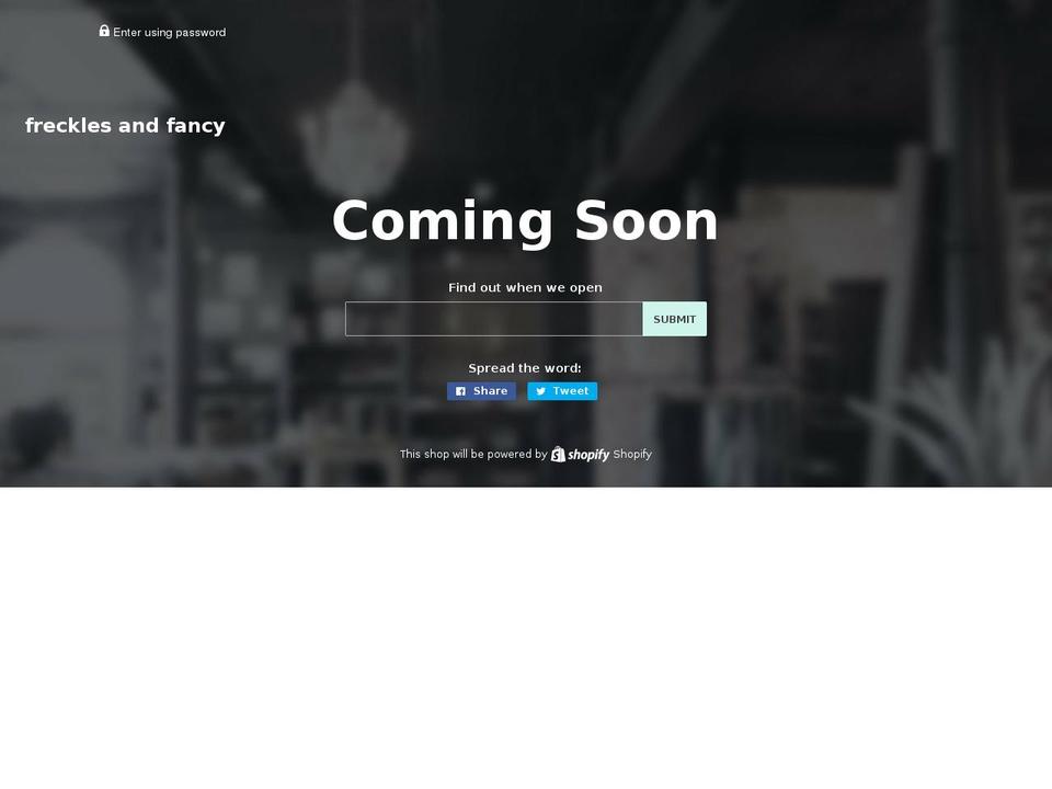 frecklesandfancy.com — Shopify storefront screenshot