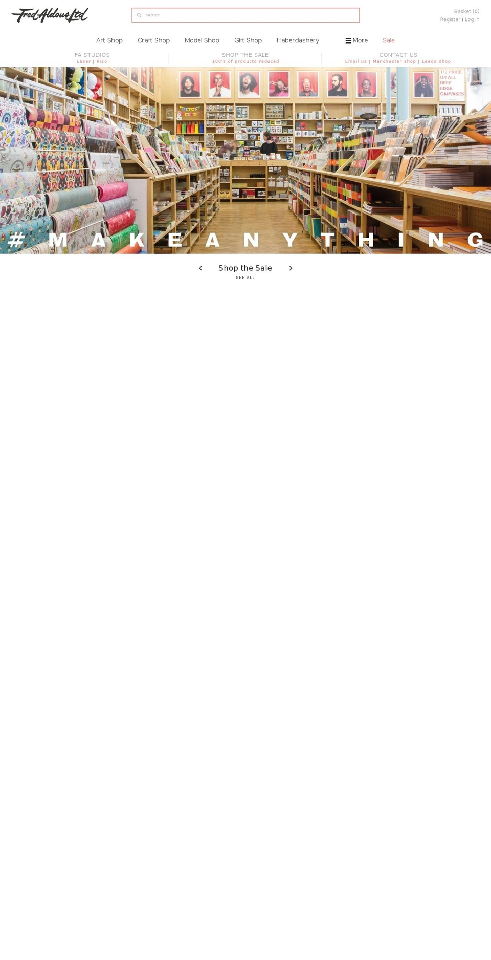 fredaldous.net shopify website screenshot