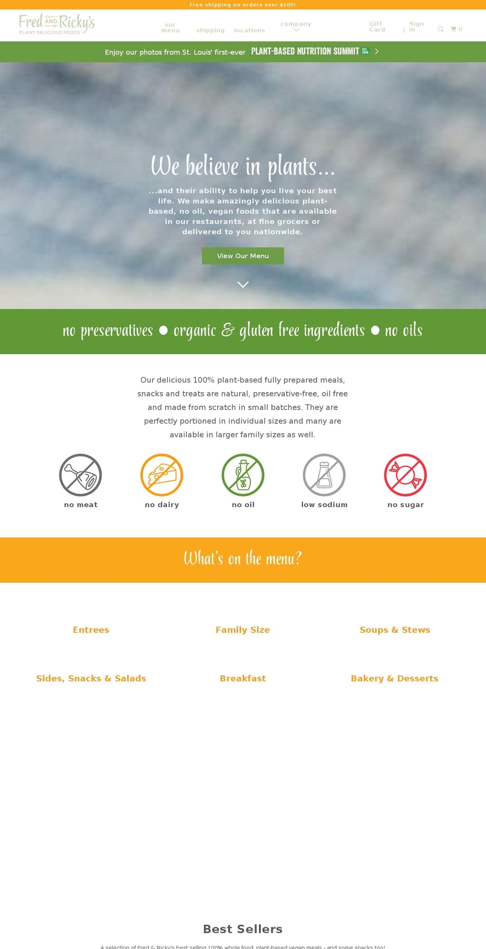 fredandricky.com — Shopify storefront screenshot