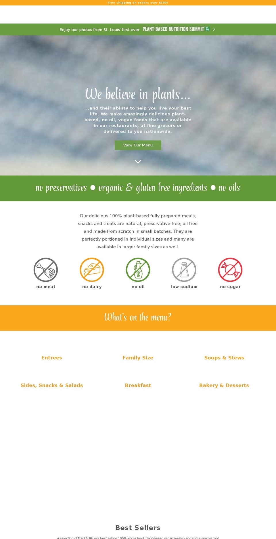 fredandrickys.com — Shopify storefront screenshot