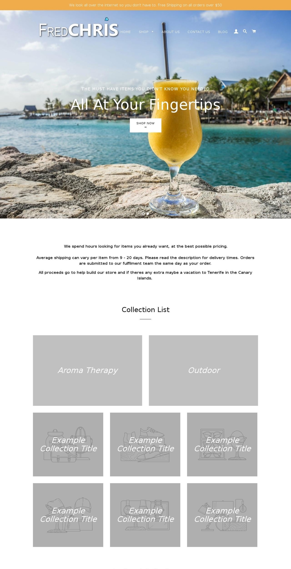 fredchris.com — Shopify storefront screenshot