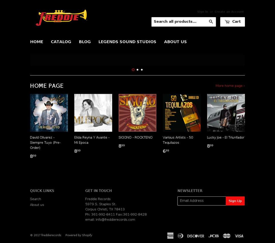 freddiestore.com shopify website screenshot