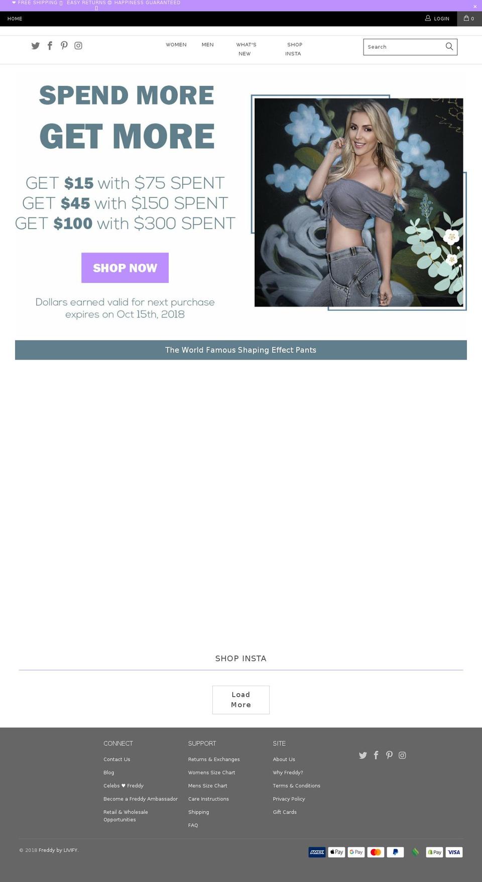 freddypantshop.com — Shopify storefront screenshot