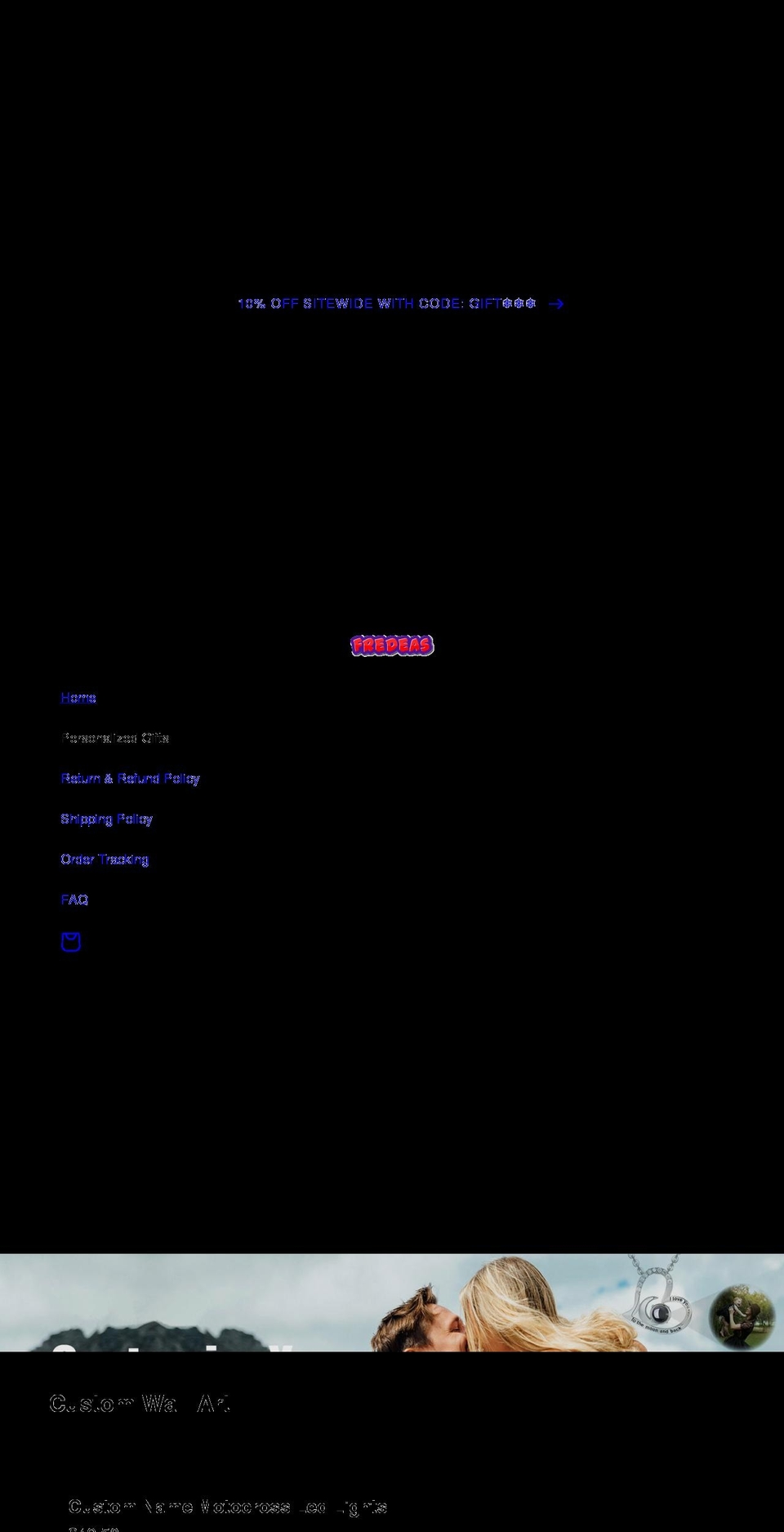 fredeas.com shopify website screenshot