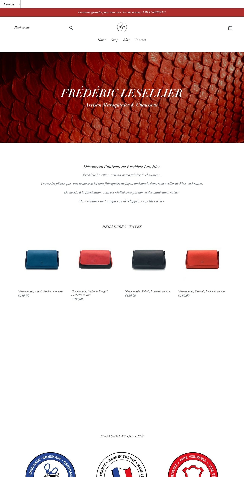 frederic-lesellier.com — Shopify storefront screenshot