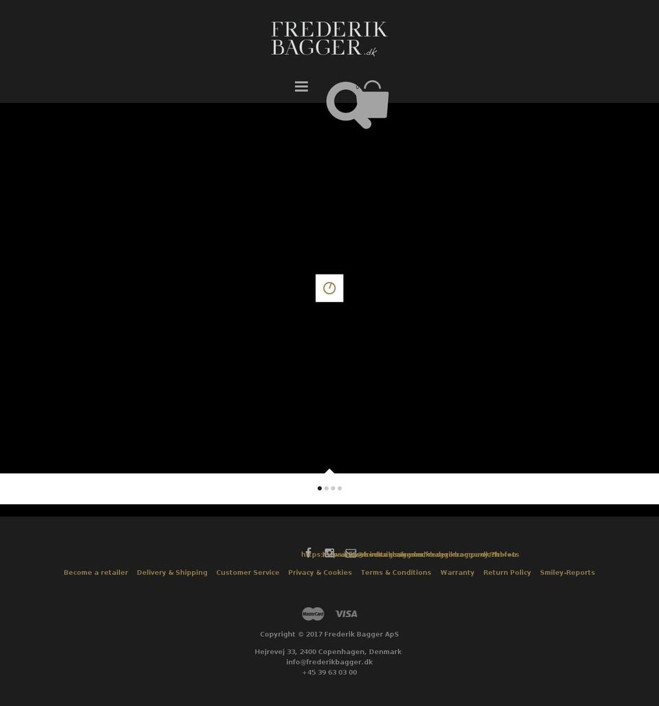 frederikbagger.com shopify website screenshot