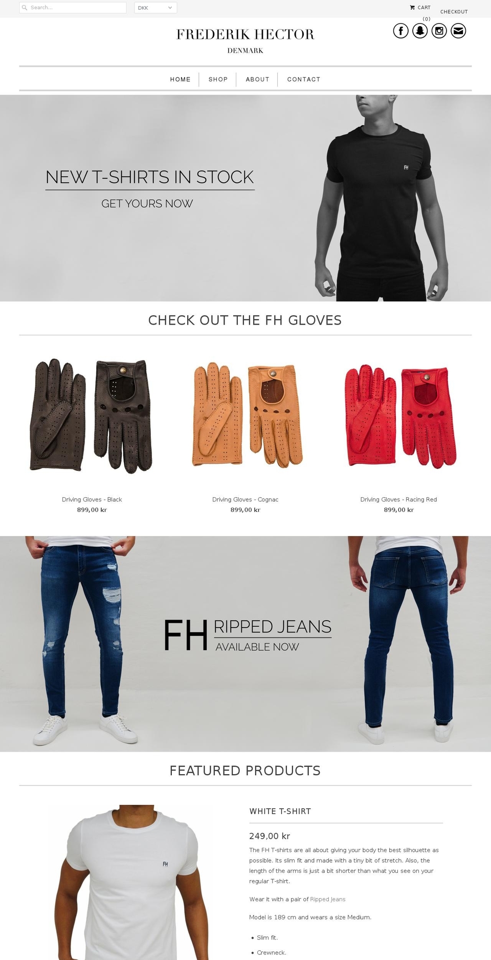 frederikhector.com shopify website screenshot