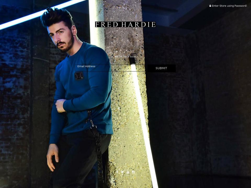 fredhardie.com — Shopify storefront screenshot