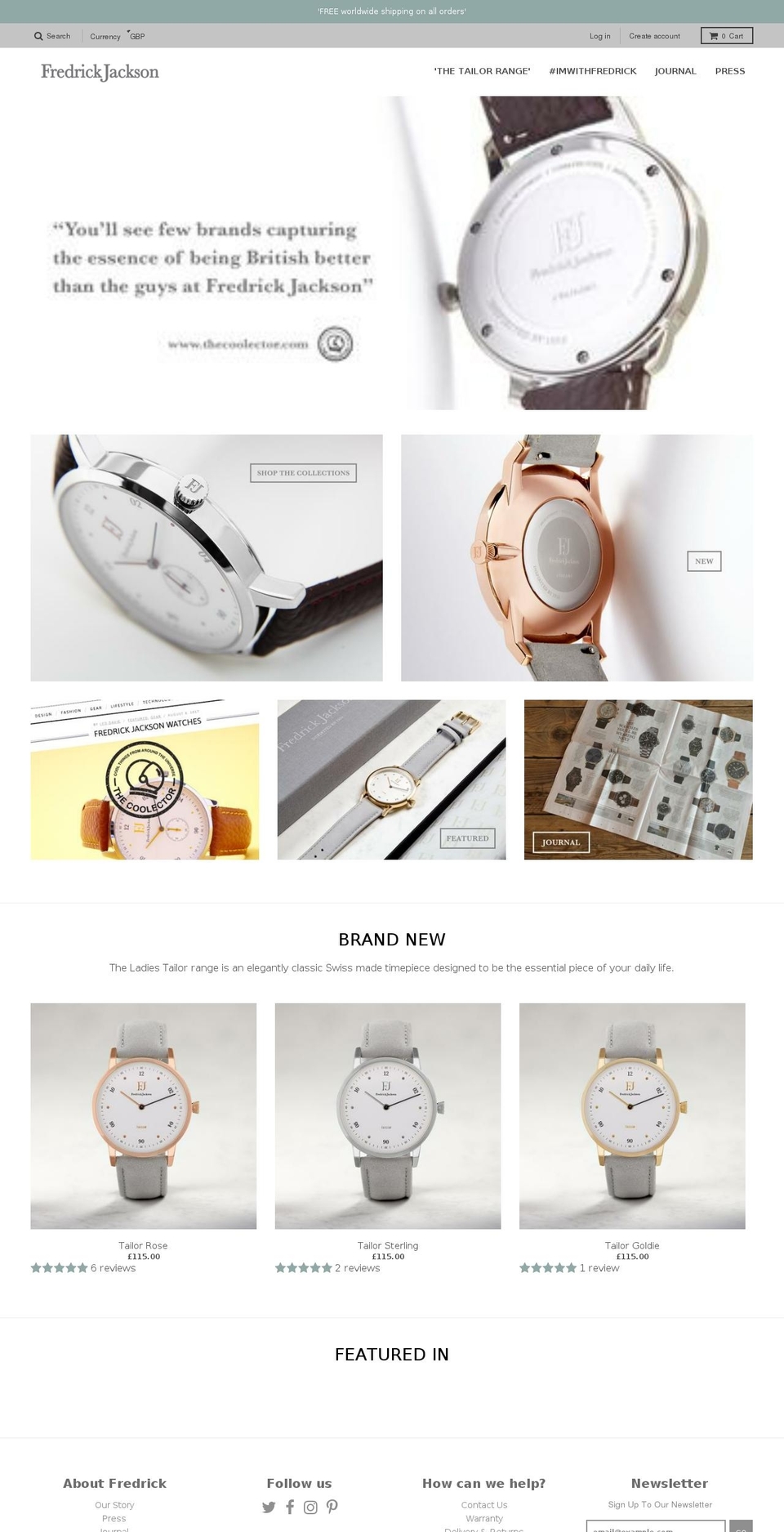 fredrickjackson.com shopify website screenshot