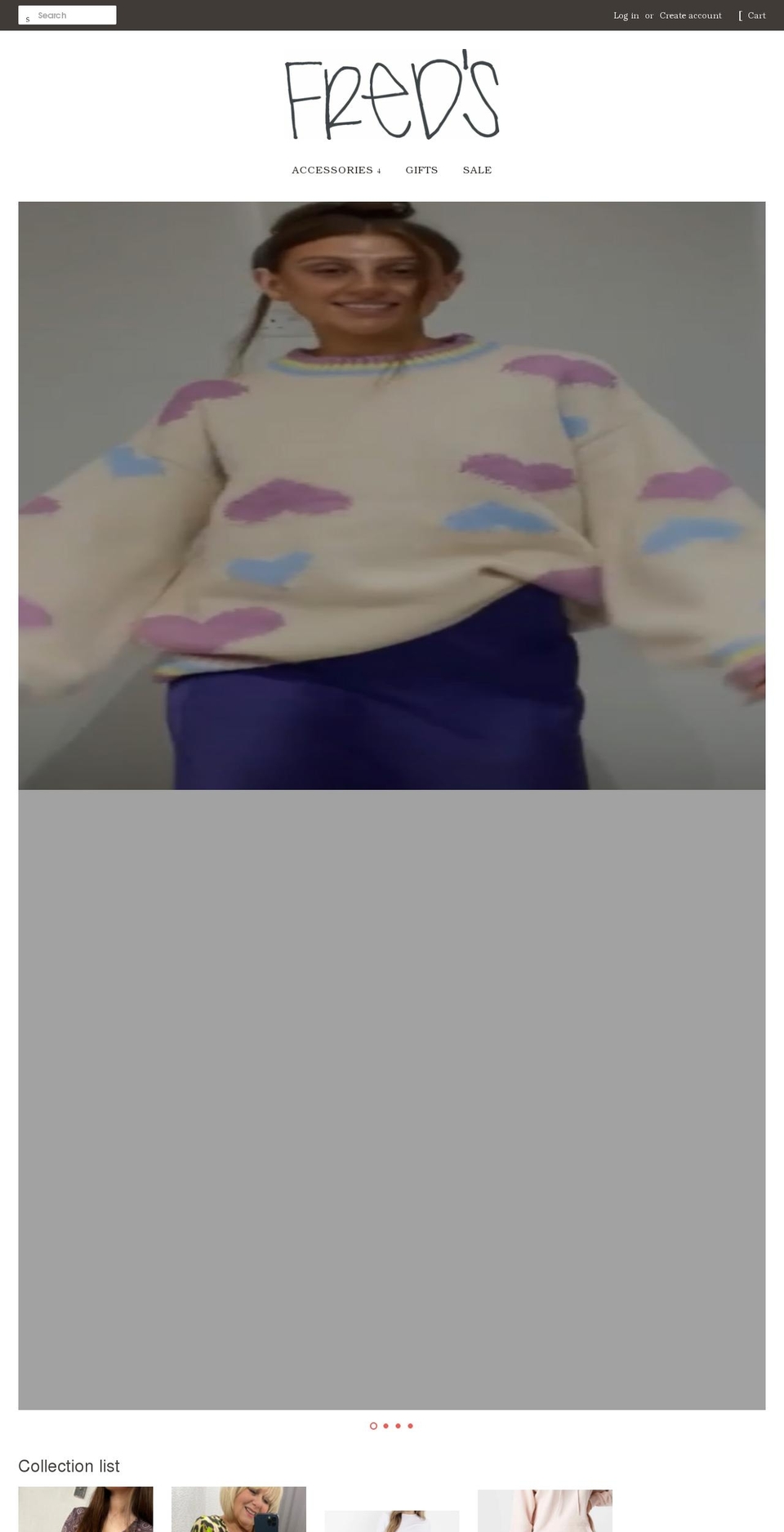 fredsboutique.com shopify website screenshot