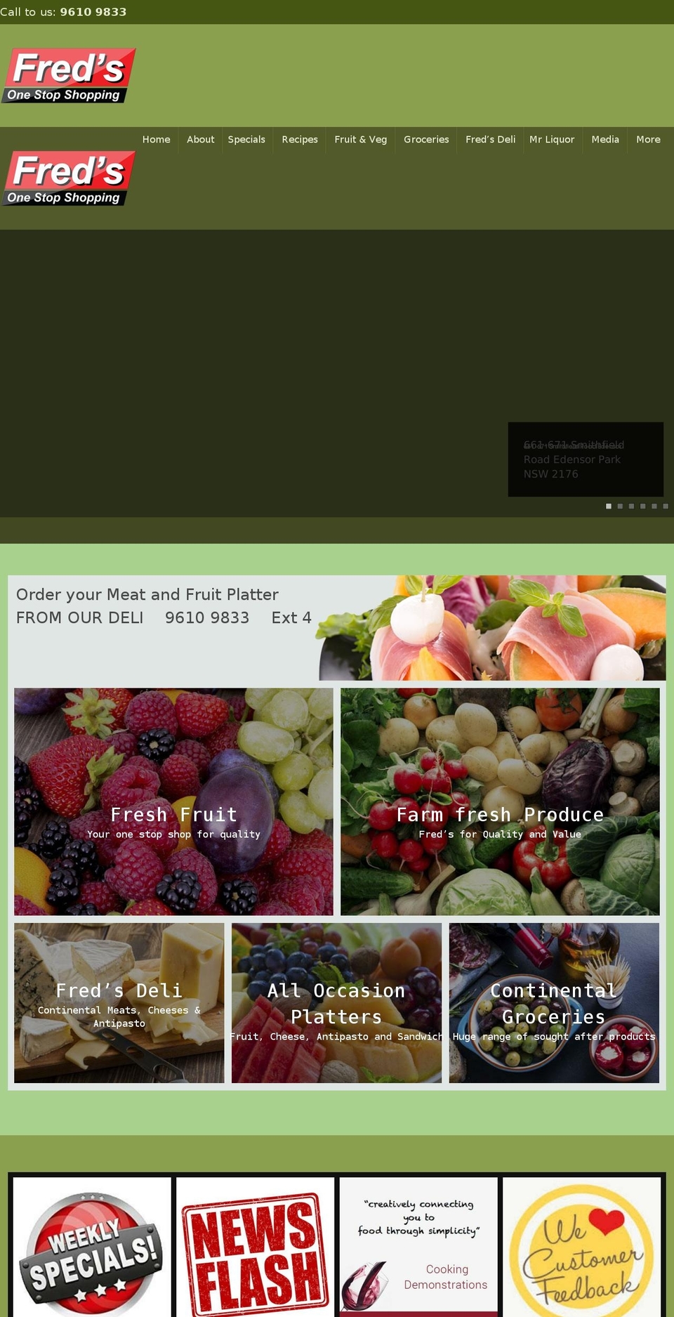 output Shopify theme site example fredsfruit.com