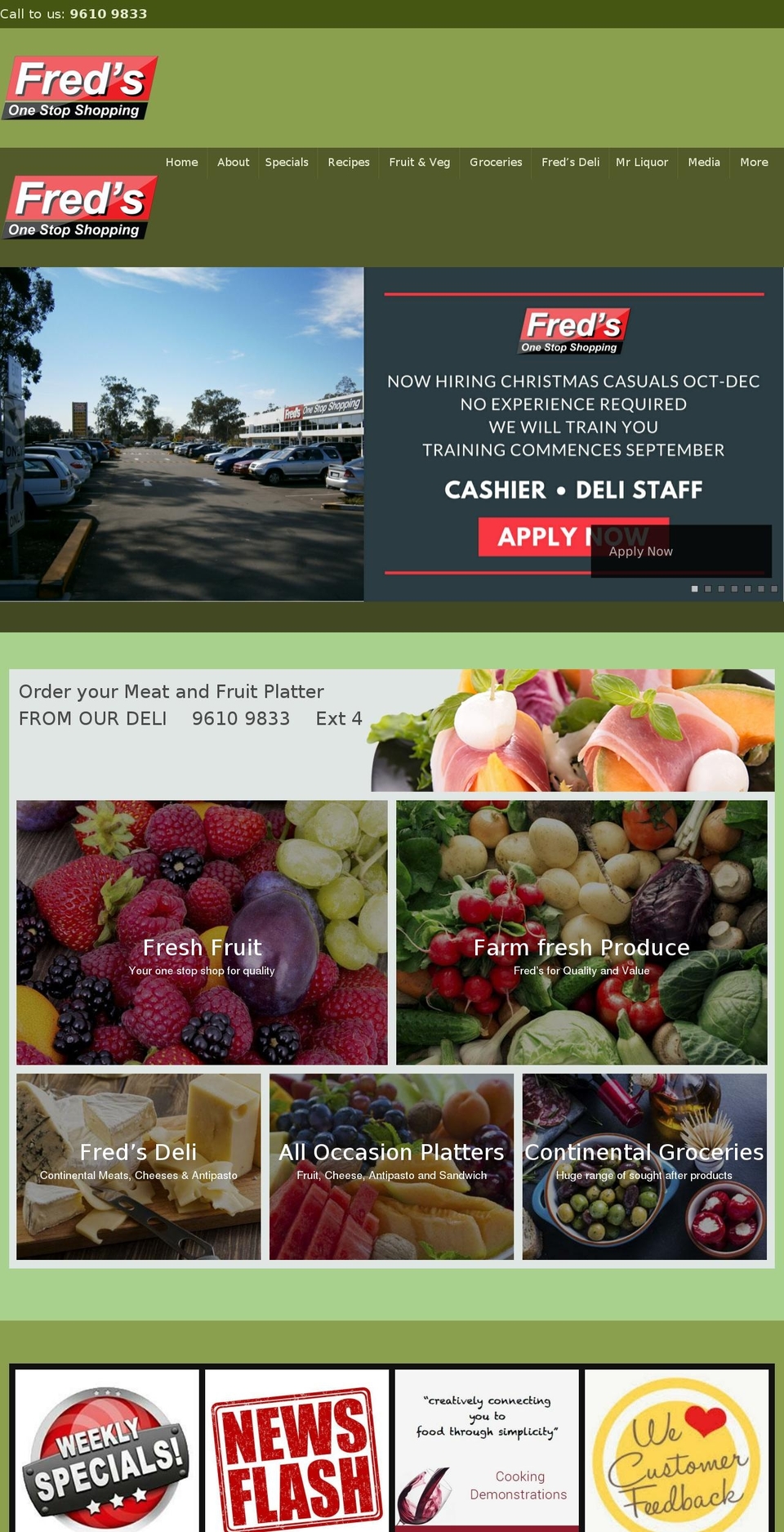 output Shopify theme site example fredsfruitmarket.com