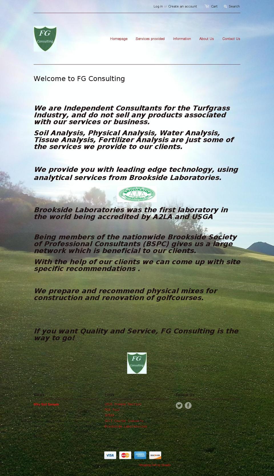 fredturfsoil.com shopify website screenshot