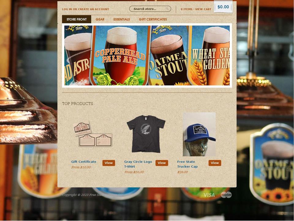 free-state-brewing-co-store.myshopify.com shopify website screenshot