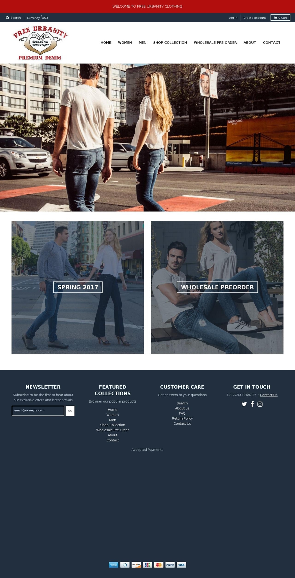 free-urbanity.com shopify website screenshot