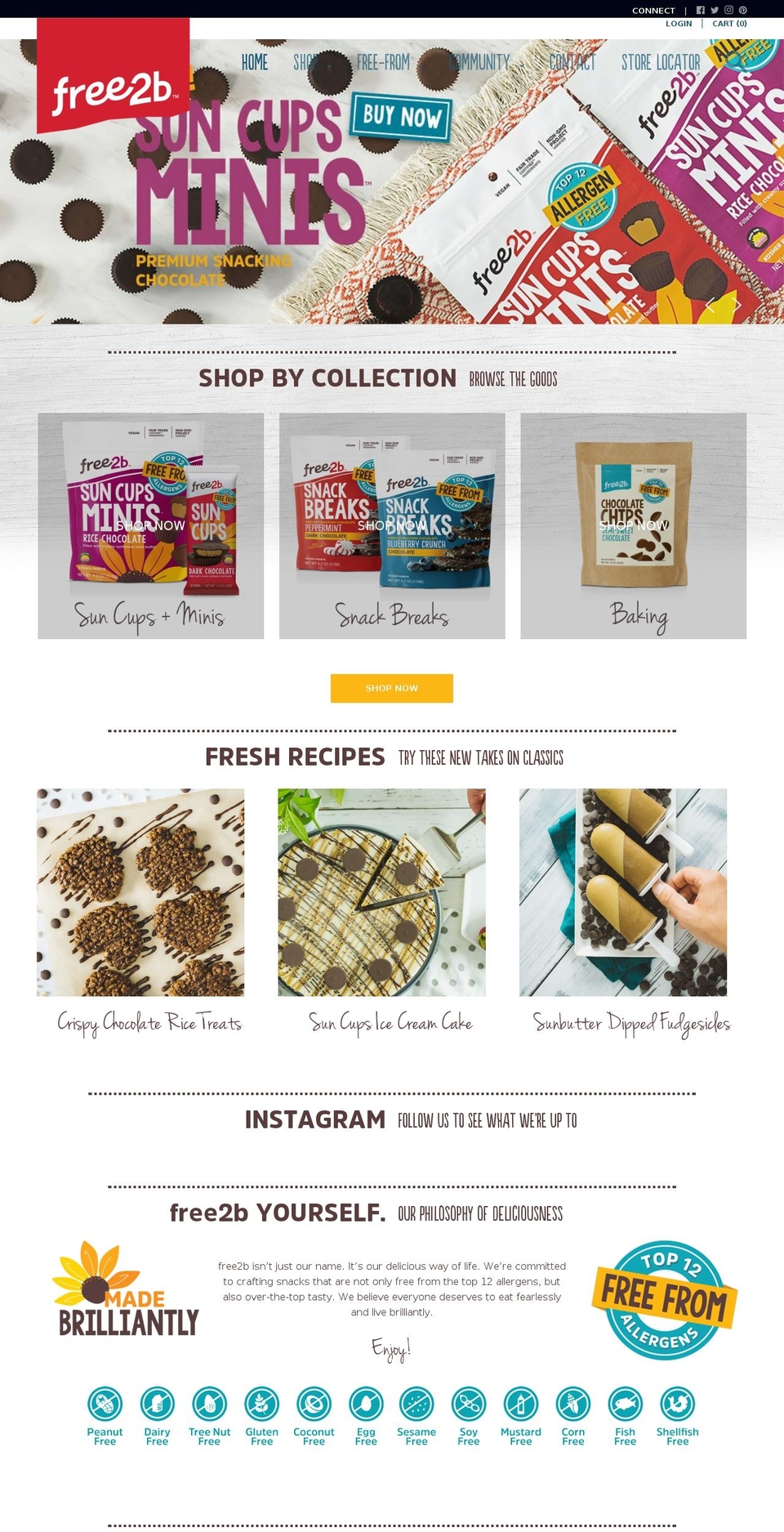 free2bsnacks.com — Shopify storefront screenshot