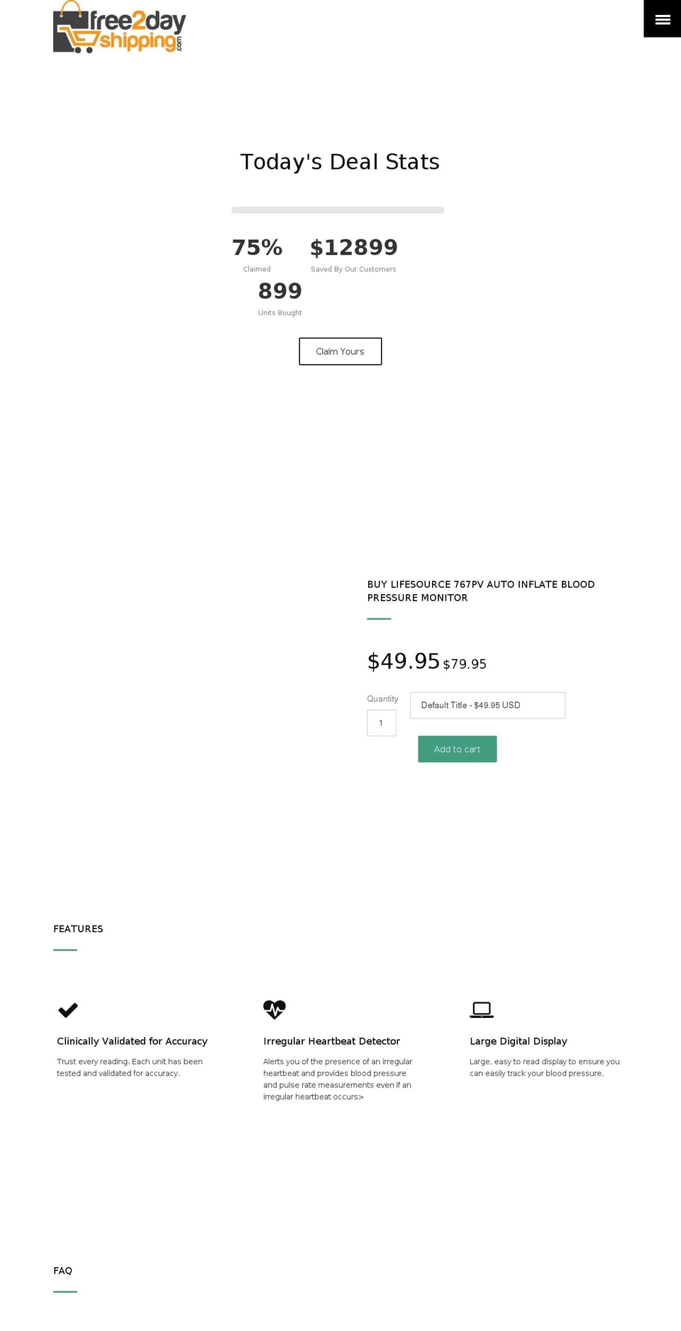 free2dayshipping.net shopify website screenshot