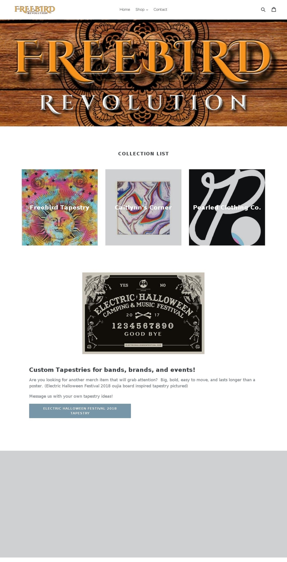 freebirdrevolution.com shopify website screenshot