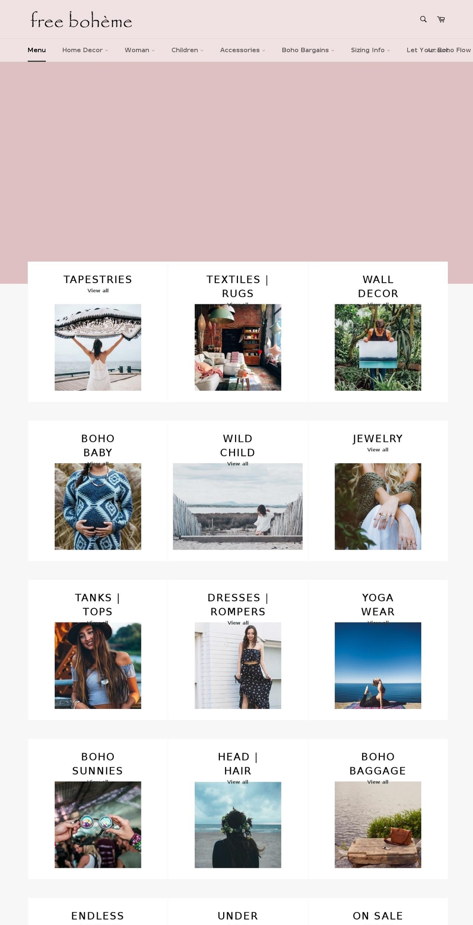 freeboheme.com shopify website screenshot
