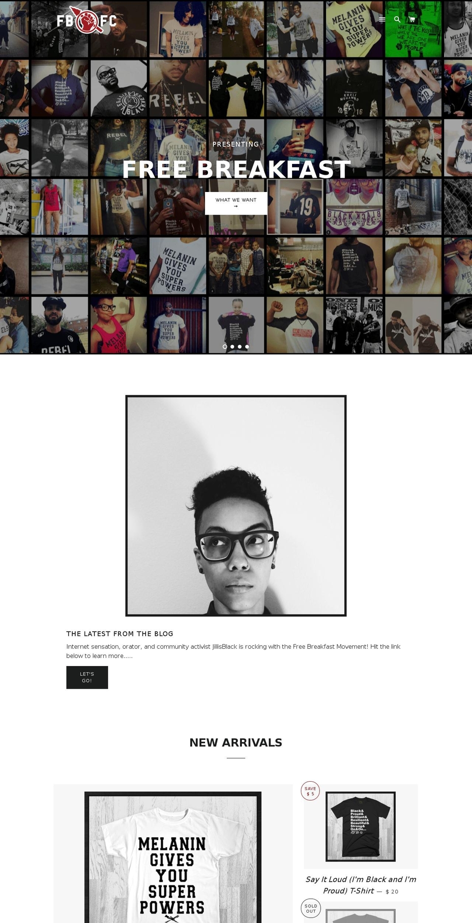 freebreakfastapparel.com shopify website screenshot