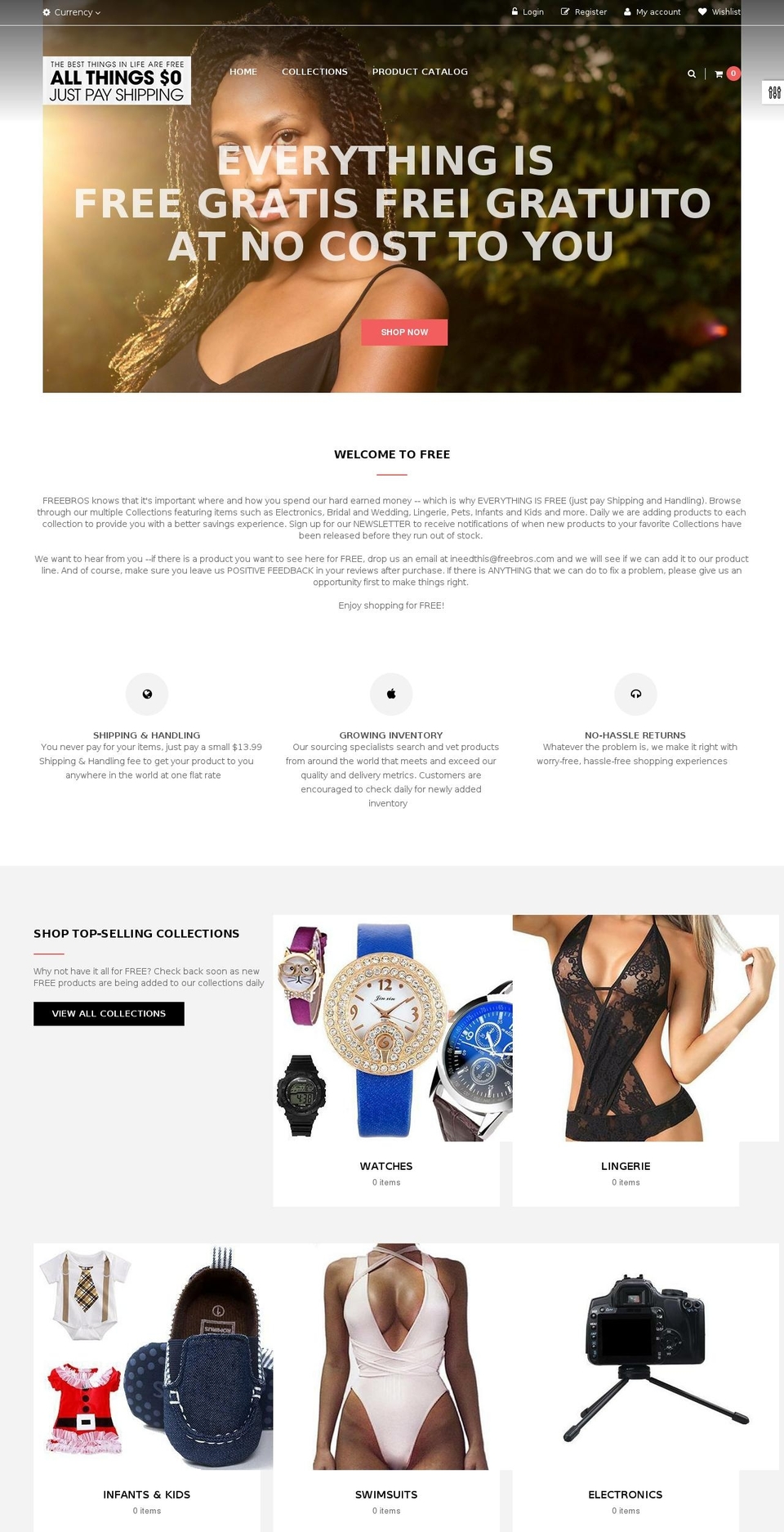 freebros.com — Shopify storefront screenshot