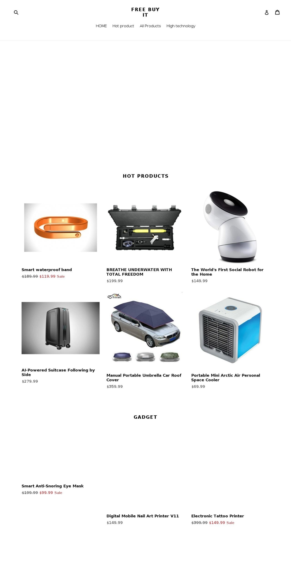 freebuyit.com shopify website screenshot