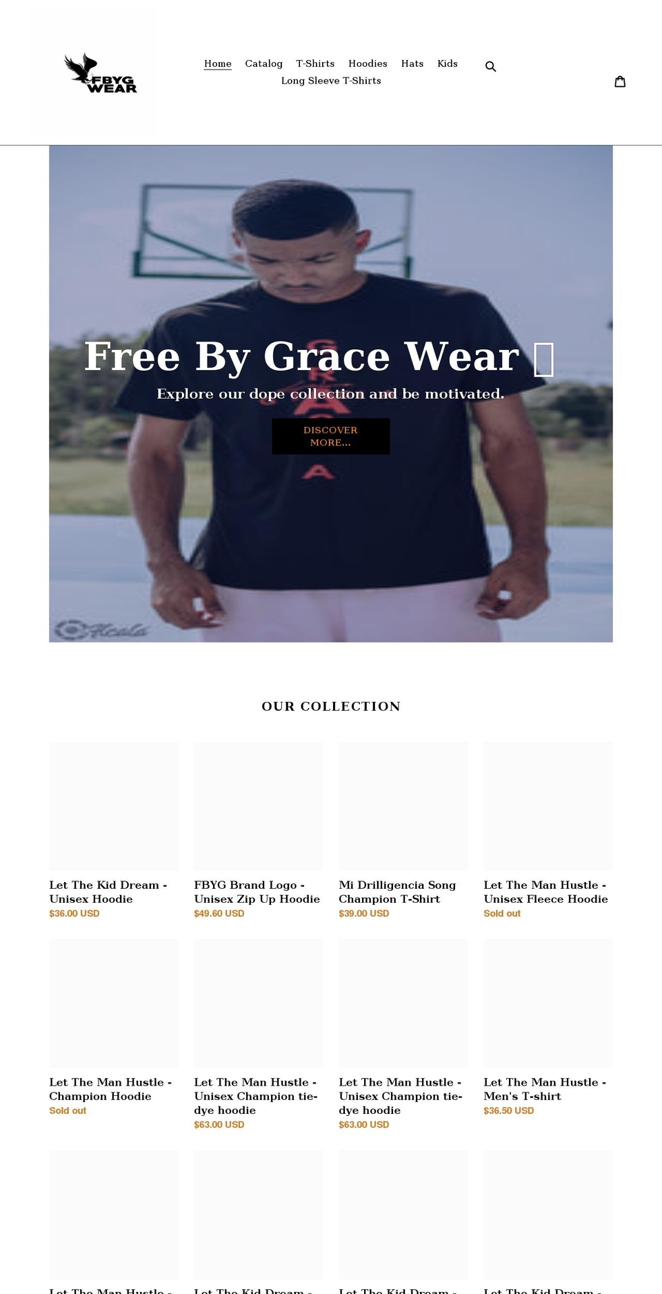 freebygracewear.com shopify website screenshot