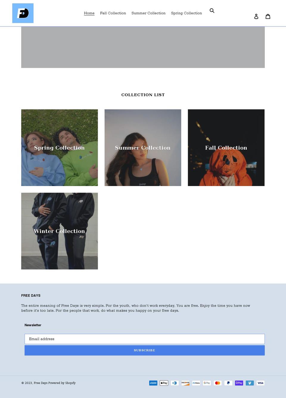 freedays.us shopify website screenshot