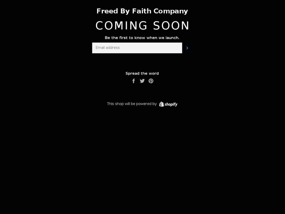 freedbyfaithco.com shopify website screenshot